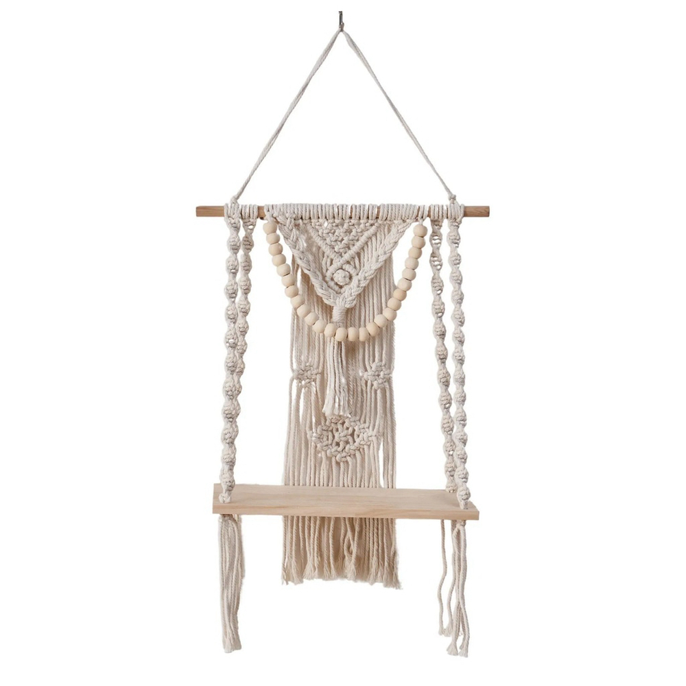 Boho Style Wall Hanging Shelf